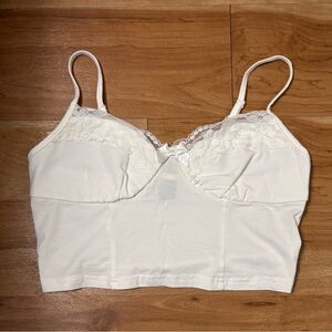SHEIN  White Lace Trim Camisole Size S